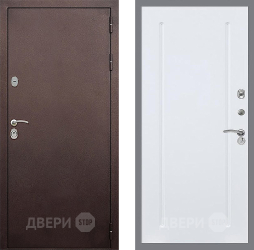 Входная металлическая Дверь Стоп КЛАССИК Медь ФЛ-68 Силк Сноу в Коломне