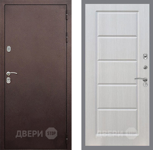 Входная металлическая Дверь Стоп КЛАССИК Медь ФЛ-39 Лиственница беж в Коломне