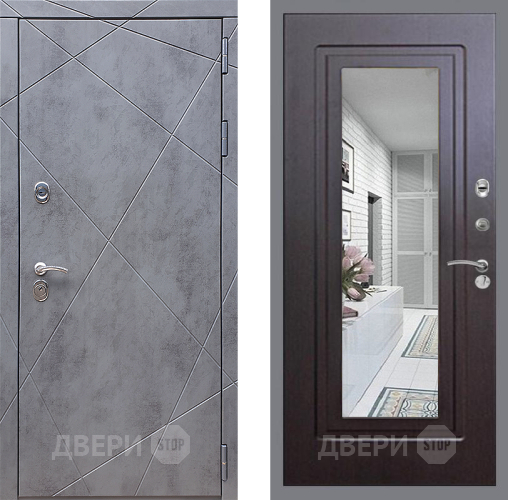 Дверь Стоп Лучи Зеркало ФЛ-120 Венге в Коломне