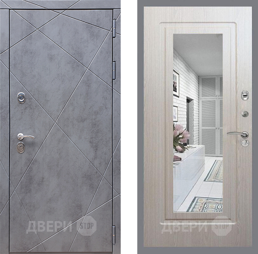 Дверь Стоп Лучи Зеркало ФЛ-120 Беленый дуб в Коломне