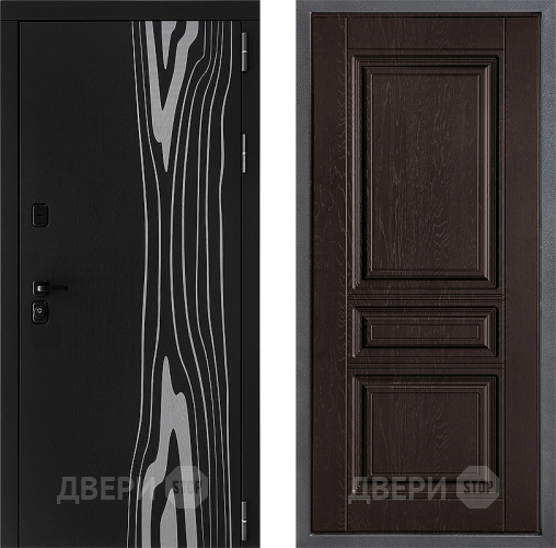Входная металлическая Дверь Дверной континент ДК-12 ФЛ-243 Дуб шоколадный в Коломне
