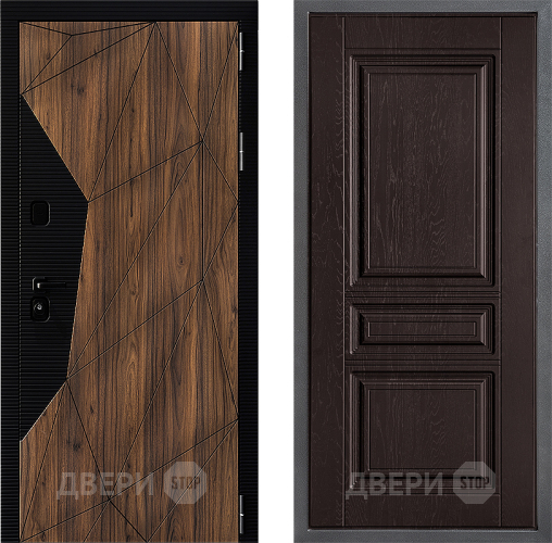 Входная металлическая Дверь Дверной континент ДК-11 ФЛ-243 Дуб шоколадный в Коломне