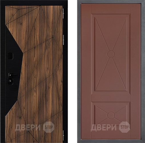 Входная металлическая Дверь Дверной континент ДК-11 ФЛ-617 Ясень шоколадный в Коломне