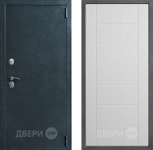 Входная металлическая Дверь Дверной континент ДК-70 Дизайн ФЛ-Лайн Белое дерево в Коломне