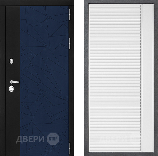 Входная металлическая Дверь Дверной континент ДК-9 ФЛ-757 Белое Стекло Софт милк в Коломне