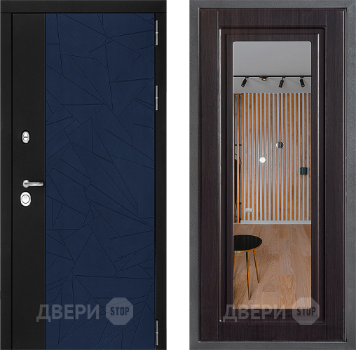 Дверь Дверной континент ДК-9 ФЛЗ Зеркало Венге в Коломне
