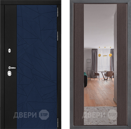 Входная металлическая Дверь Дверной континент ДК-9 ФЛЗ-1 Зеркало Венге в Коломне