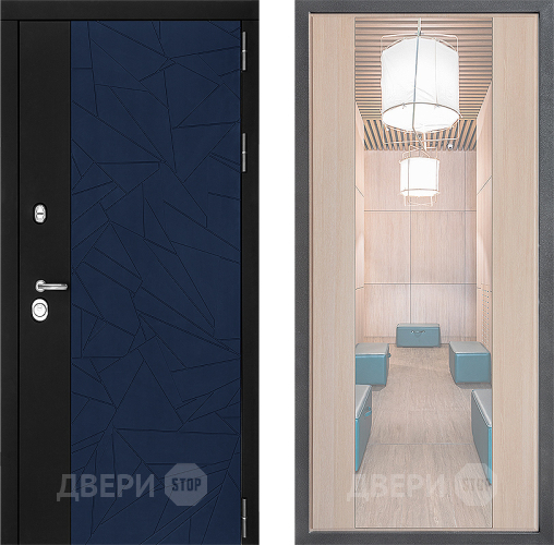 Входная металлическая Дверь Дверной континент ДК-9 ФЛЗ-1 Зеркало Капучино в Коломне