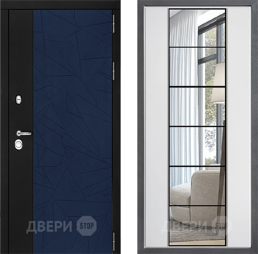 Дверь Дверной континент ДК-9 ФЛЗ-2 Зеркало Белый софт в Коломне