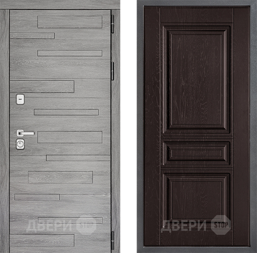 Входная металлическая Дверь Дверной континент ДК-10 ФЛ-243 Дуб шоколадный в Коломне