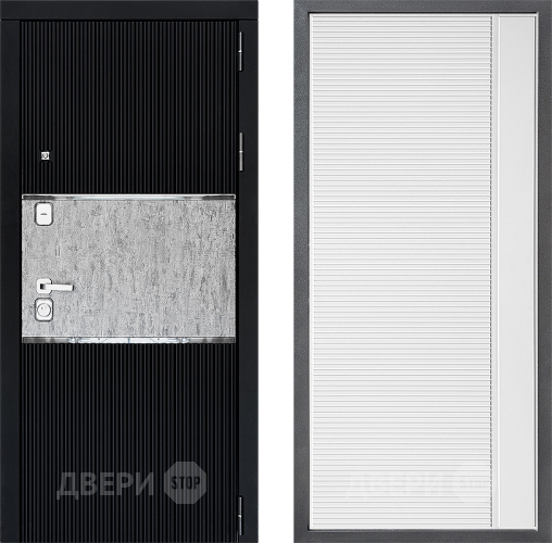 Входная металлическая Дверь Дверной континент ДК-13 ФЛ-757 Белое Стекло Софт милк в Коломне