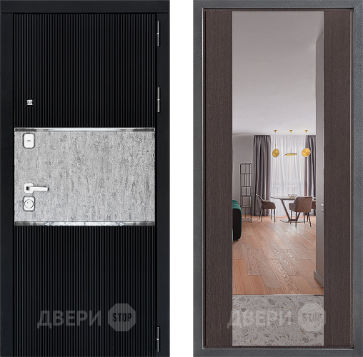 Дверь Дверной континент ДК-13 ФЛЗ-1 Зеркало Венге в Коломне