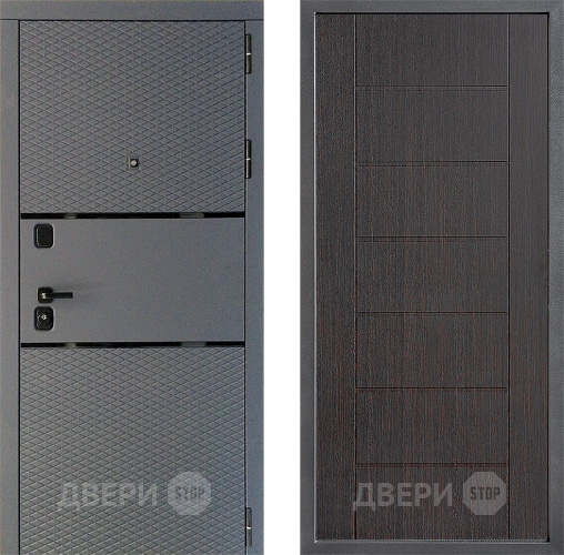 Входная металлическая Дверь Дверной континент Диамант Дизайн ФЛ-Лайн Венге в Коломне