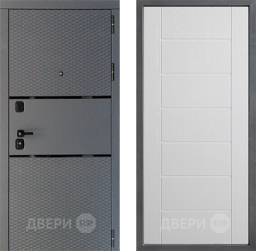 Дверь Дверной континент Диамант Дизайн ФЛ-Лайн Белое дерево в Коломне