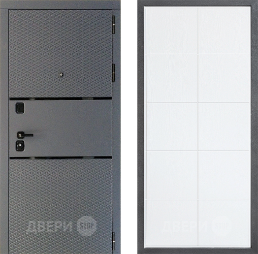 Дверь Дверной континент Диамант Дизайн ФЛ-Кватро Белое дерево в Коломне