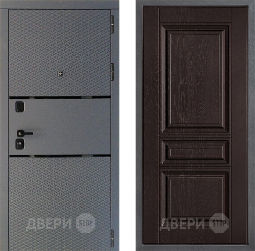Дверь Дверной континент Диамант Дизайн ФЛ-243 Дуб шоколадный в Коломне