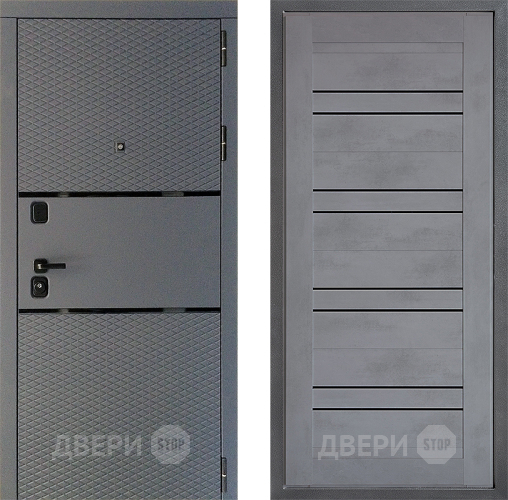 Входная металлическая Дверь Дверной континент Диамант Дизайн ФЛ-49 Бетон серый в Коломне