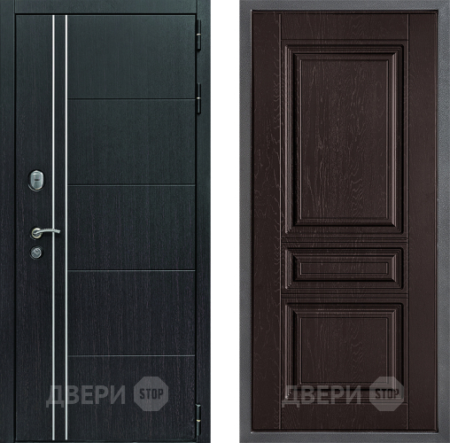 Входная металлическая Дверь Дверной континент Теплолюкс Дизайн ФЛ-243 Дуб шоколадный в Коломне