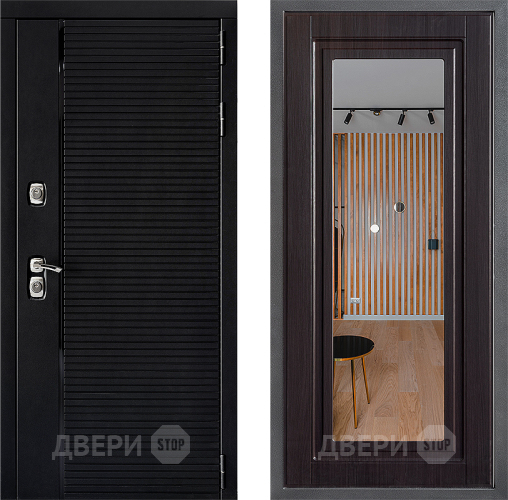 Дверь Дверной континент ДК-1 ФЛЗ Зеркало Венге в Коломне