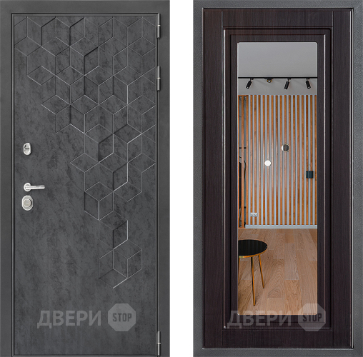 Дверь Дверной континент ДК-3/713 ФЛЗ Зеркало Венге в Коломне