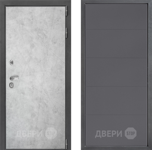 Входная металлическая Дверь Дверной континент ДК-3/743 ФЛ-649 Графит софт в Коломне