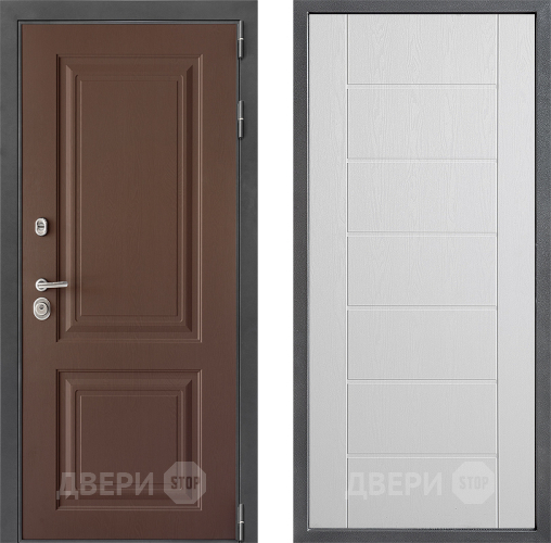 Входная металлическая Дверь Дверной континент ДК-3/729 ФЛ-Лайн Белое дерево в Коломне