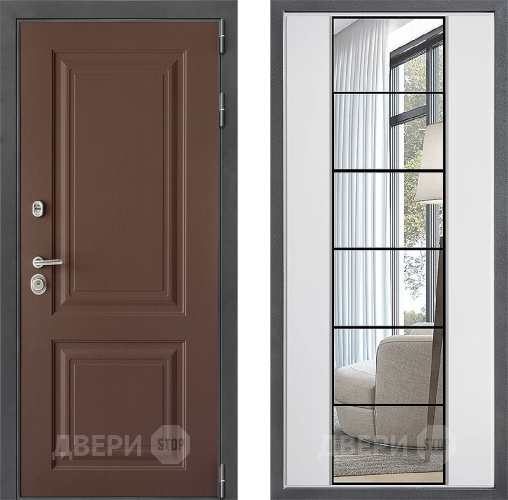 Дверь Дверной континент ДК-3/729 ФЛЗ-2 Зеркало Белый софт в Коломне