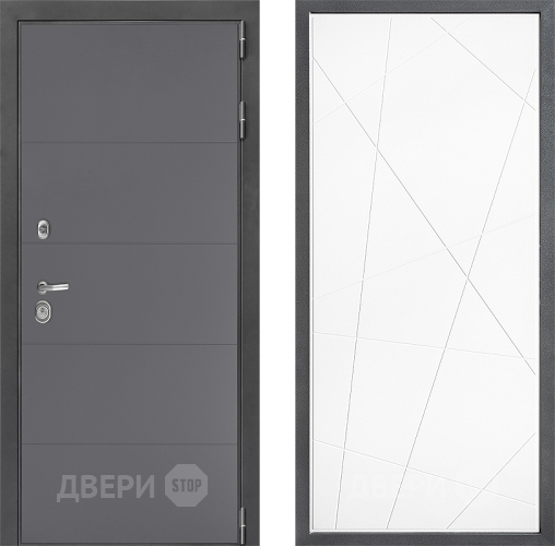 Входная металлическая Дверь Дверной континент ДК-3/649 ФЛ-655 Белый софт в Коломне