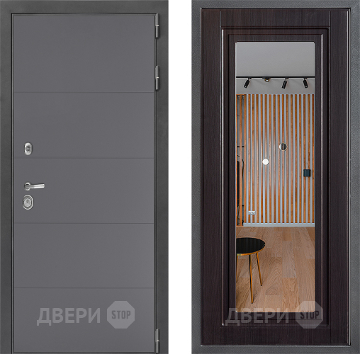 Дверь Дверной континент ДК-3/649 ФЛЗ Зеркало Венге в Коломне