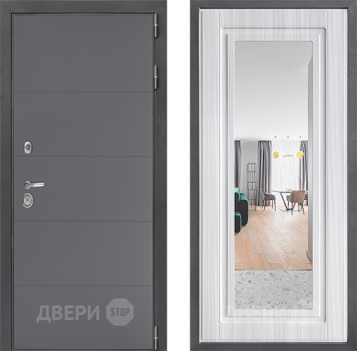 Дверь Дверной континент ДК-3/649 ФЛЗ Зеркало Сандал белый в Коломне