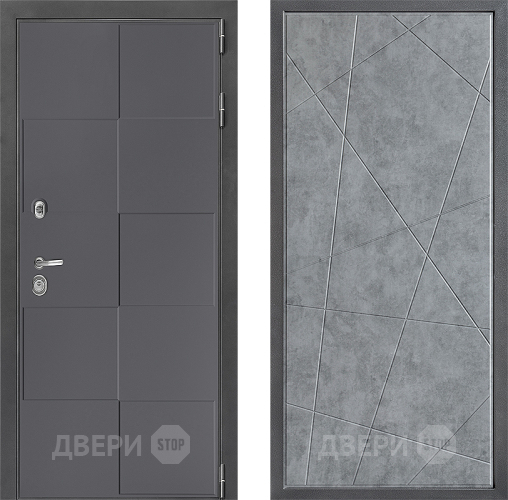 Входная металлическая Дверь Дверной континент ДК-3/606 ФЛ-655 Бетон серый в Коломне
