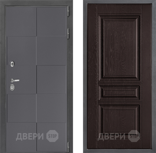 Входная металлическая Дверь Дверной континент ДК-3/606 ФЛ-243 Дуб шоколадный в Коломне