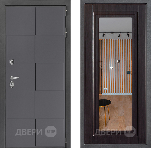 Входная металлическая Дверь Дверной континент ДК-3/606 ФЛЗ Зеркало Венге в Коломне