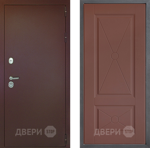 Входная металлическая Дверь Дверной континент Рубикон Медь Дизайн ФЛ-617 Ясень шоколадный в Коломне