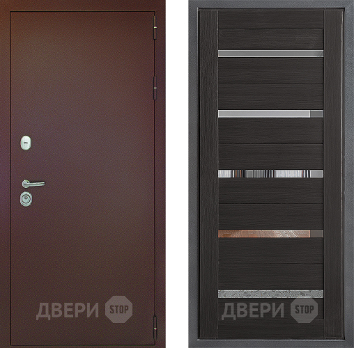 Дверь Дверной континент Рубикон Медь Дизайн ФЛ-47 Венге в Коломне