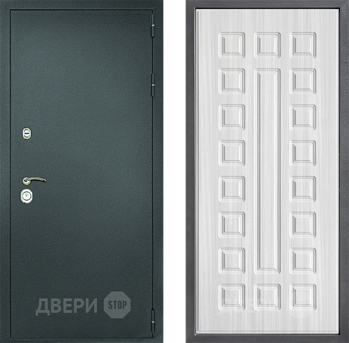 Дверь Дверной континент Рубикон Серебро Дизайн ФЛ-183 Сандал белый в Коломне
