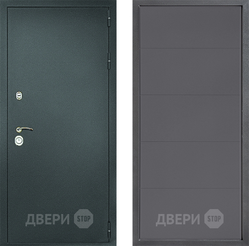 Дверь Дверной континент Рубикон Серебро Дизайн ФЛ-649 Графит софт в Коломне