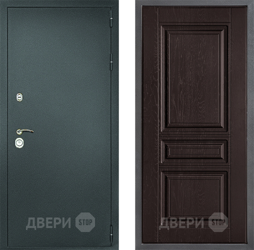 Входная металлическая Дверь Дверной континент Рубикон Серебро Дизайн ФЛ-243 Дуб шоколадный в Коломне