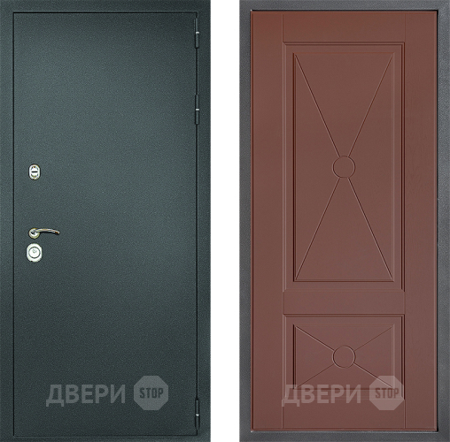 Дверь Дверной континент Рубикон Серебро Дизайн ФЛ-617 Ясень шоколадный в Коломне