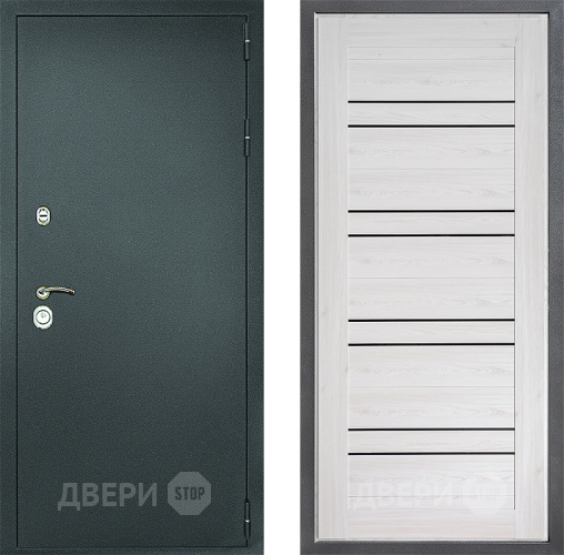 Входная металлическая Дверь Дверной континент Рубикон Серебро Дизайн ФЛ-49 Сосна белая в Коломне