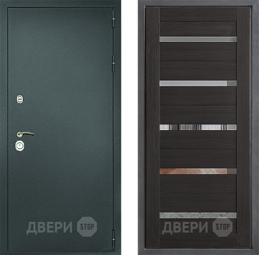 Дверь Дверной континент Рубикон Серебро Дизайн ФЛ-47 Венге в Коломне