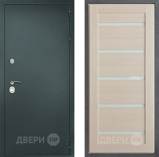 Входная металлическая Дверь Дверной континент Рубикон Серебро Дизайн ФЛ-47 Лиственница белая в Коломне