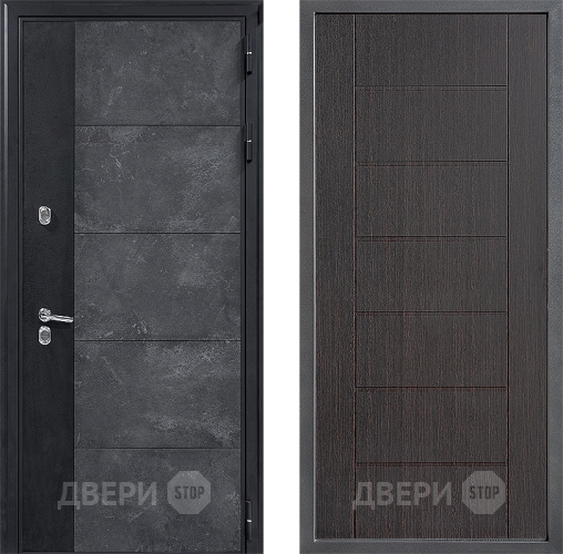 Входная металлическая Дверь Дверной континент ДК-15 Бетон ТЕРМО ФЛ-Лайн Венге в Коломне