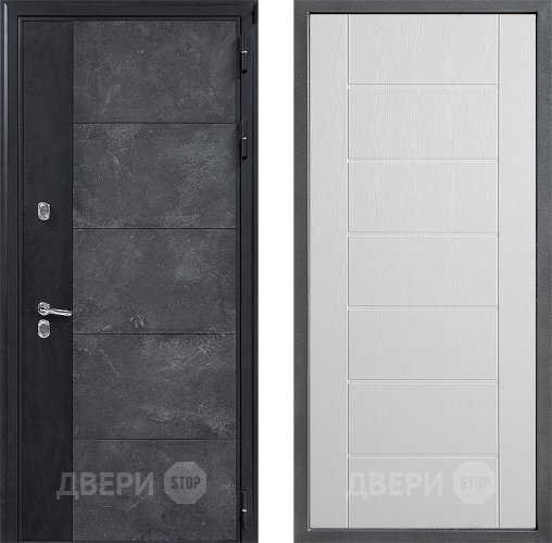 Дверь Дверной континент ДК-15 Бетон ТЕРМО ФЛ-Лайн Белое дерево в Коломне