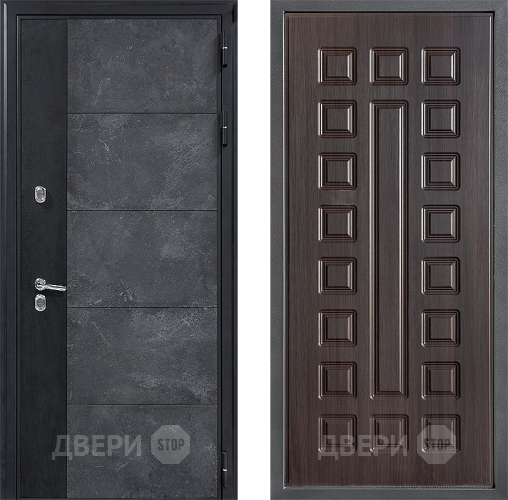 Входная металлическая Дверь Дверной континент ДК-15 Бетон ТЕРМО ФЛ-183 Венге в Коломне