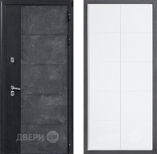 Входная металлическая Дверь Дверной континент ДК-15 Бетон ТЕРМО ФЛ-Кватро Белое дерево в Коломне