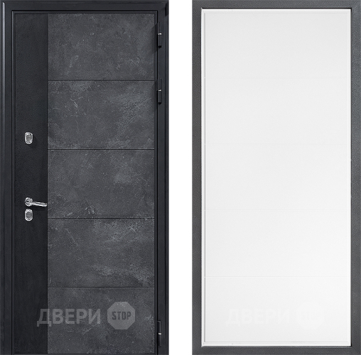 Входная металлическая Дверь Дверной континент ДК-15 Бетон ТЕРМО ФЛ-649 Белый софт в Коломне