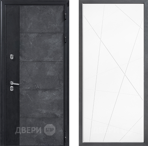 Входная металлическая Дверь Дверной континент ДК-15 Бетон ТЕРМО ФЛ-655 Белый софт в Коломне
