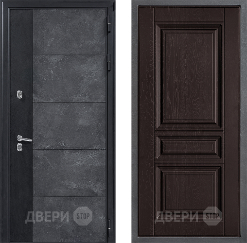 Входная металлическая Дверь Дверной континент ДК-15 Бетон ТЕРМО ФЛ-243 Дуб шоколадный в Коломне