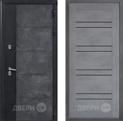 Дверь Дверной континент ДК-15 Бетон ТЕРМО ФЛ-49 Бетон серый в Коломне